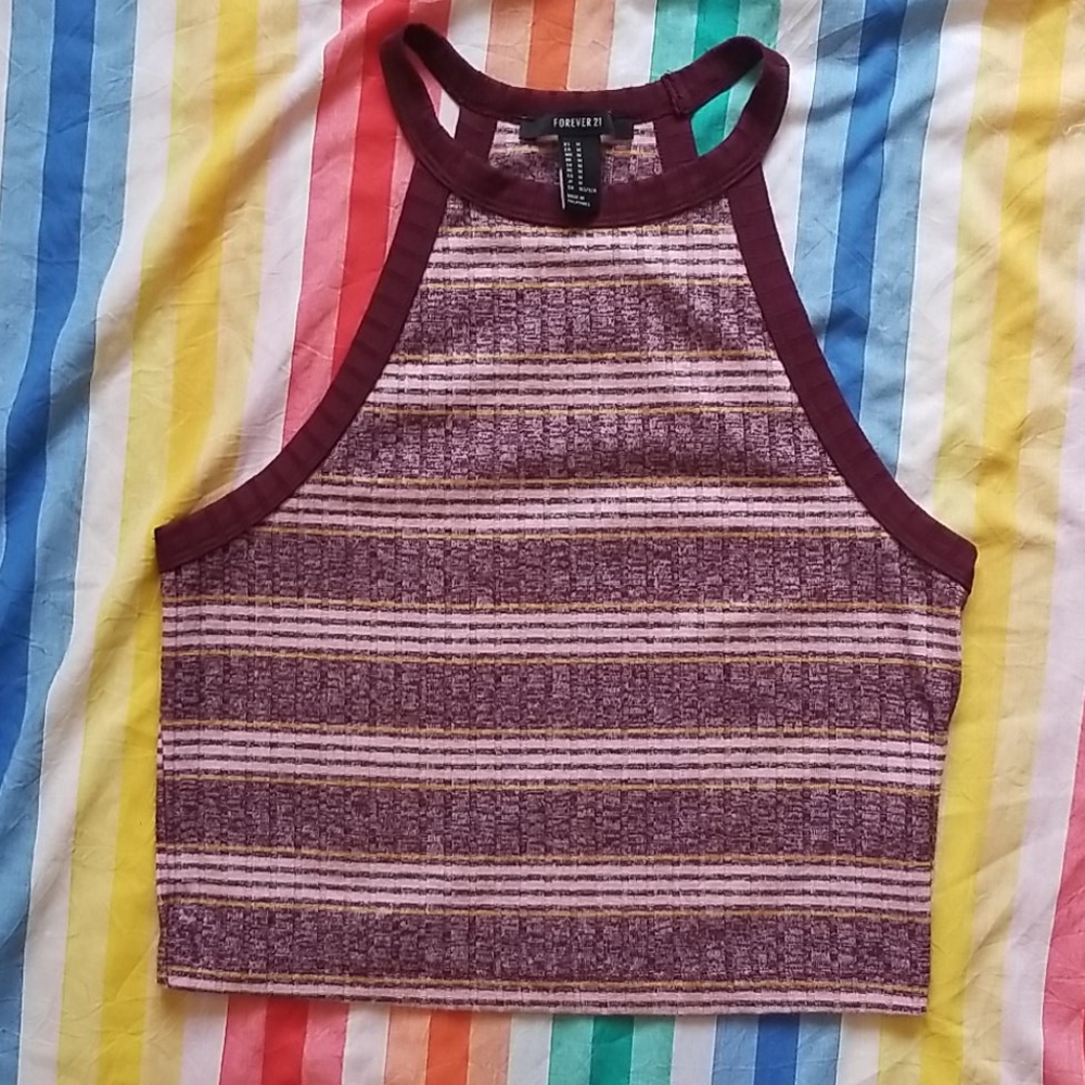 Burgundy Crop Top
